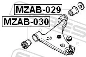 MZAB029 Febest Сайлентблок нижнего переднего рычага