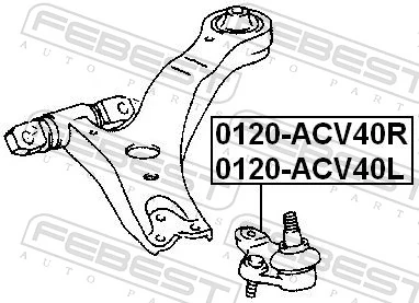 Нижняя правая шаровая опора QJ0059P Q-top