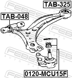 TAB325 Febest Сайлентблок нижнего переднего рычага