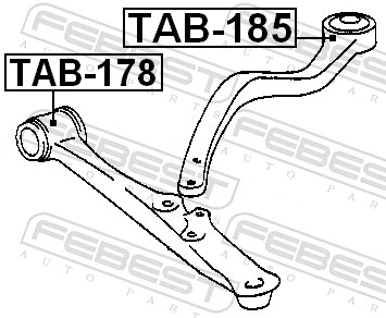 TAB185 Febest Сайлентблок нижнего переднего рычага