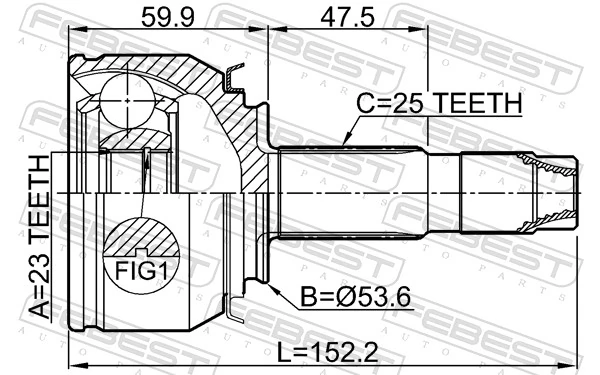 ШРУС наружный Posterparts BB2599