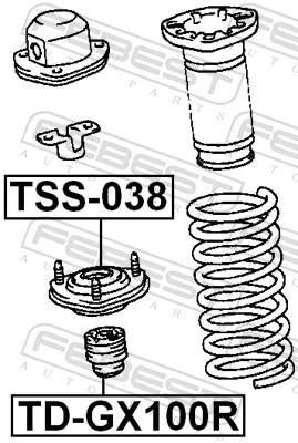 TSS038 Febest Опора амортизатора