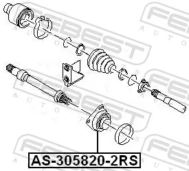 AS3058202RS Febest Подвесной подшипник передней полуоси