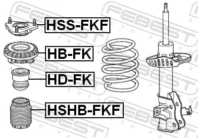 HBFK Febest Подшипник верхней опоры