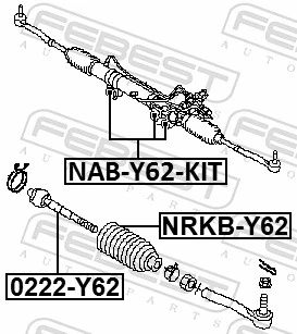 0222Y62 Febest Тяги рулевые