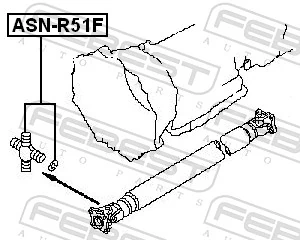 ASNR51F Febest Крестовина карданного вала переднего