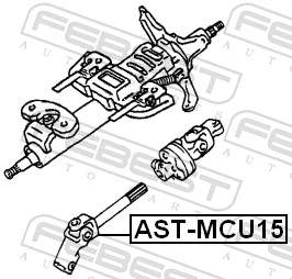 ASTMCU15 Febest Вал (шток) рулевой рейки