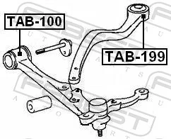 TAB199 Febest Сайлентблок нижнего переднего рычага
