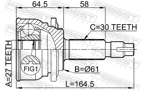 Junta homocinética externa dianteira Toyota RAV4 4 A4