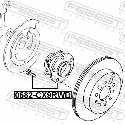 0582CX9RWD Febest Ступица задняя