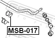 MSB017 Febest Разрезная втулка стабилизатора