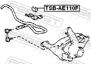 TSBAE110F Febest Разрезная втулка стабилизатора