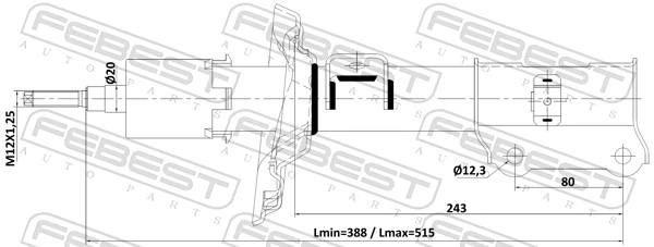 Амортизатор передней подвески левой Hyundai/Kia 54650H5100 цена, от 121.94 USD