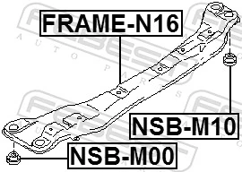 FRAMEN16 Febest Подрамник двигателя