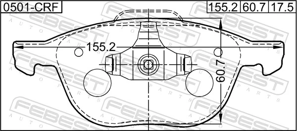 0501CRF Febest Колодки передние