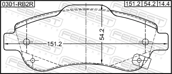 0301REF Febest Колодки передние