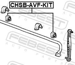 CHSBAVFKIT Febest Ремкомплект переднего стабилизатора