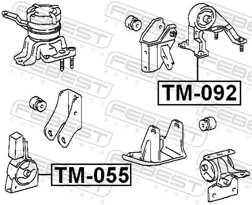 TM092 Febest Задняя подушка двигателя