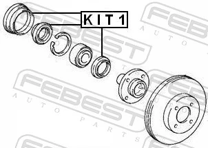 KIT1 Febest Сальник передней ступицы