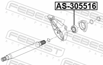AS305516 Febest Подвесной подшипник передней полуоси
