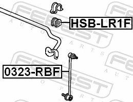 HSBLR1F Febest Разрезная втулка стабилизатора