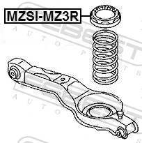 MZSIMZ3R Febest Резиновое кольцо пружины задней