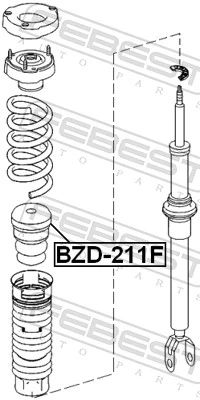 BZD211F Febest Буфер амортизатора заднего