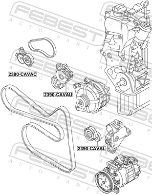 Купить 534039610 Polcar Натяжной ролик