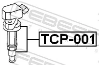 TCP001 Febest Наконечник свечи зажигания