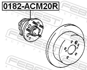 0182ACM20R Febest Ступица задняя