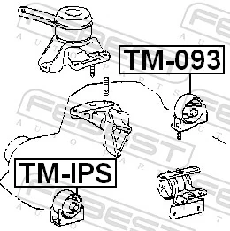 TM093 Febest Задняя подушка двигателя
