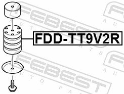 FDDTT9V2R Febest Отбойник задней рессоры