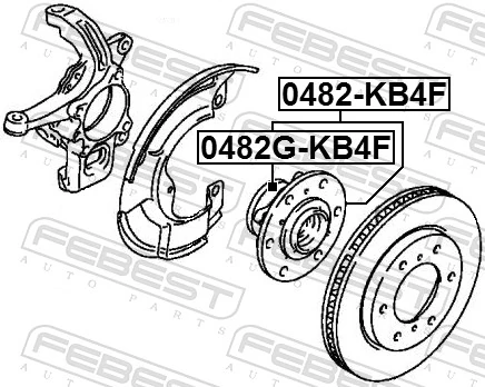 0482GKB4F Febest Подшипник ступицы передней