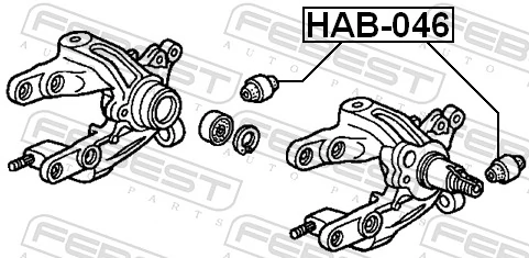 HAB046 Febest Сайлентблок цапфы