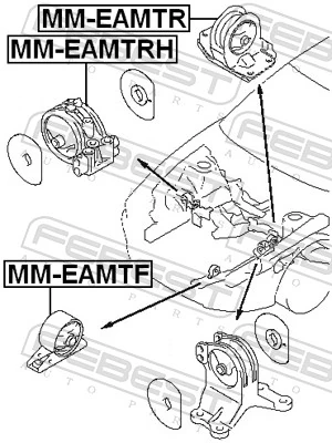 MMEAMTF Febest Подушка передней опоры двигателя