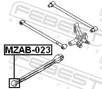 MZAB023 Febest Сайлентблоки продольных рычагов передней подвески