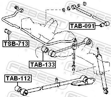TAB112 Febest Сайлентблок задней тяги