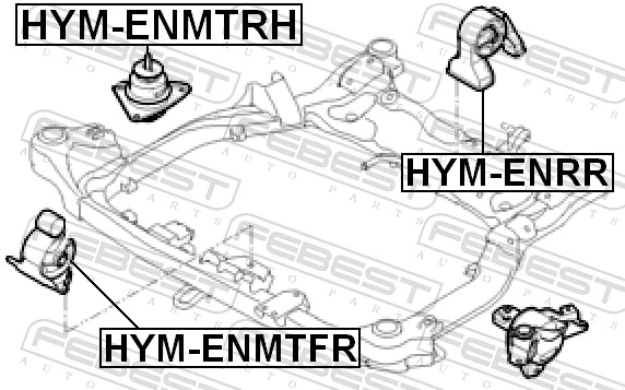 HYMENMTRH Febest Правая подушка двигателя