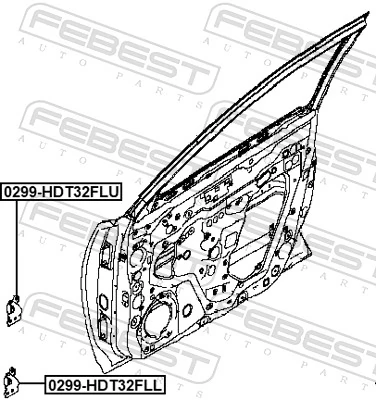 0299HDT32FLL Febest Петля двери передней