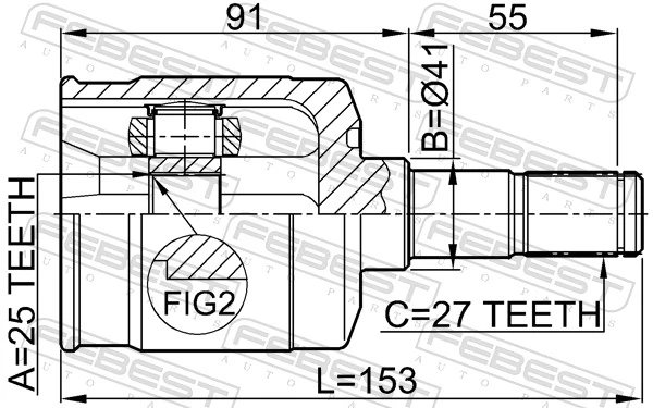 ШРУС внутренний TIJ0066 Magneti Marelli