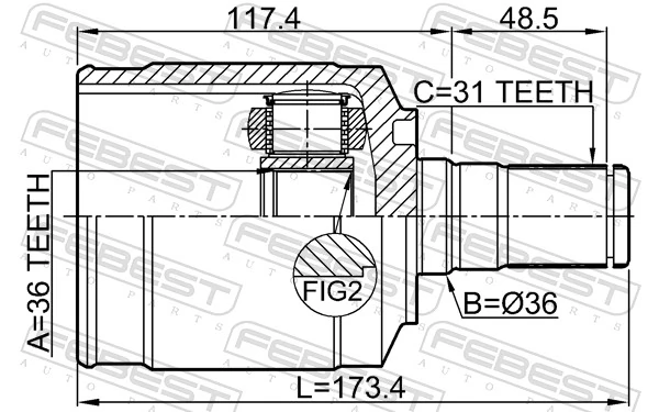 Шарнир угловых скоростей передний левый Asva KAILXM22AT цена, от 56.96 USD
