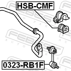 HSBCMF Febest Разрезная втулка стабилизатора