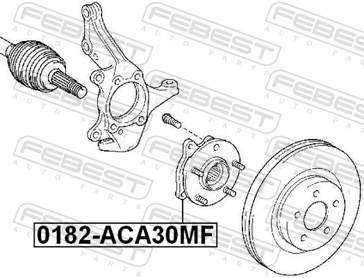 0182ACA30MF Febest Ступица колеса передняя