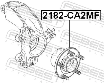 2182CA2MF Febest Ступица колеса передняя