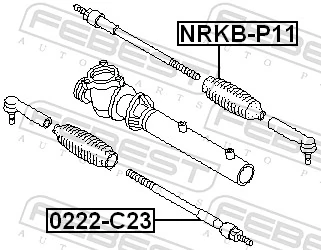 0222C23 Febest Тяги рулевые