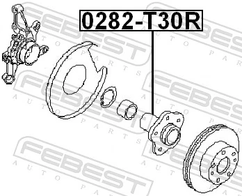 0282T30R Febest Ступица задняя
