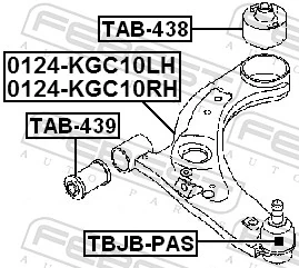 TAB439 Febest Сайлентблок нижнего переднего рычага