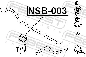 NSB003 Febest Разрезная втулка стабилизатора