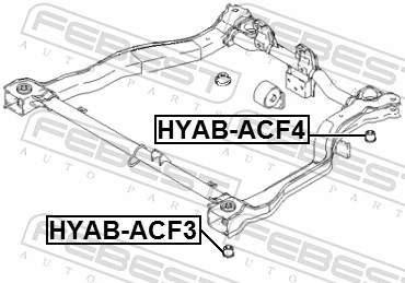 HYABACF4 Febest Сайлентблоки передней балки