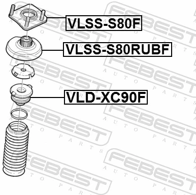 VLSSS80F Febest Подушка амортизатора переднего